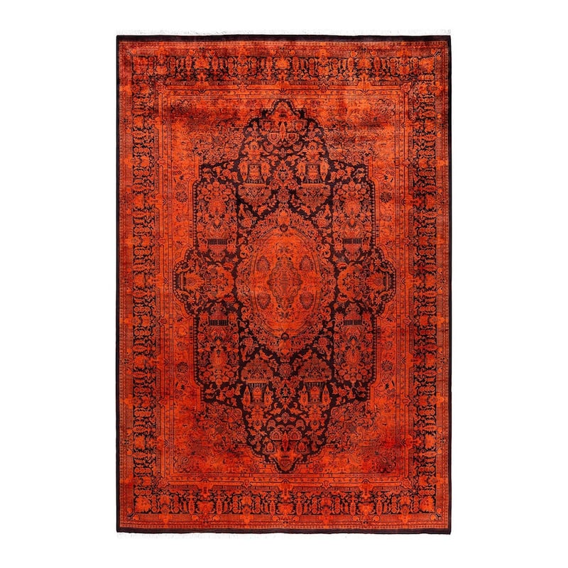 Contemporary Overdyed Wool Hand Knotted Area Rug - 6' 1" x 8' 10"