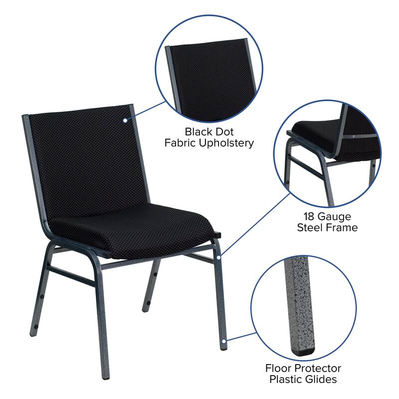 4 Pack Heavy Duty Stack Chair - 21"D x 19.75"W x 31.25"H