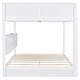 preview thumbnail 17 of 32, Queen over Queen Size Solid Wood Bunk Bed with Storage Cabinets and USB Ports