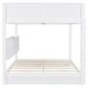 preview thumbnail 17 of 15, Vintage Modern Queen over Queen Wood Bunk Bed with Built-In Ladder,Storage Cabinets and USB Ports,Full-Length Guardrail