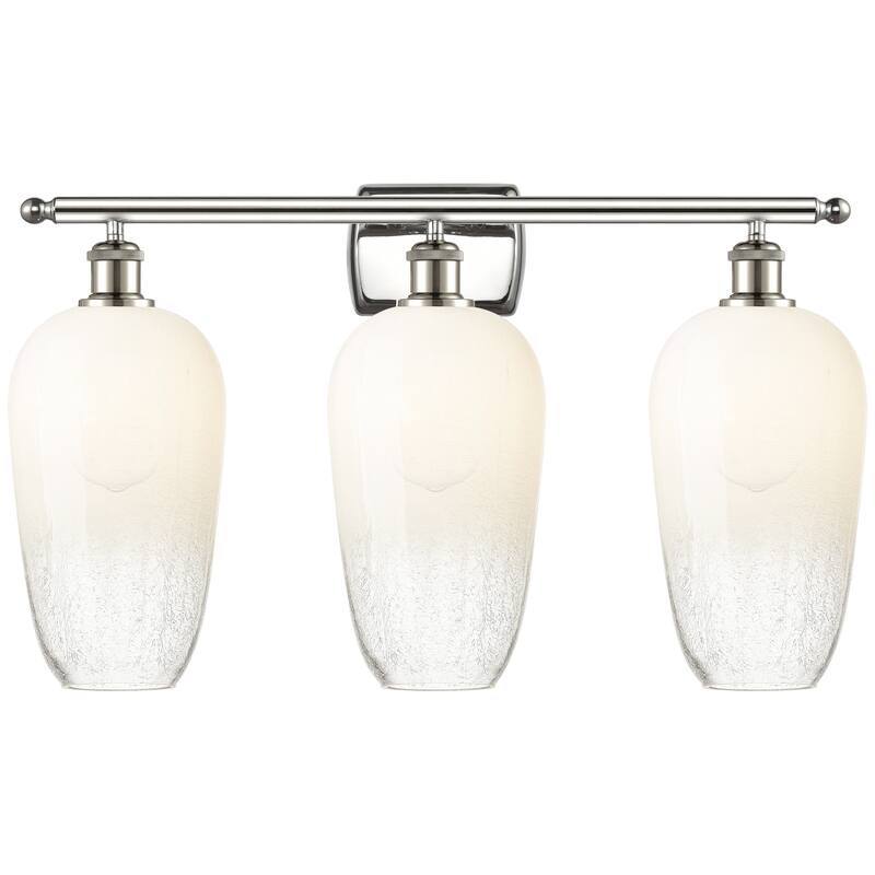 Innovations Lighting Endless Possibilities Ballston - Brookhaven Flute - 3 Light 27" Bath Vanity Light - Polished Nickel/Opal