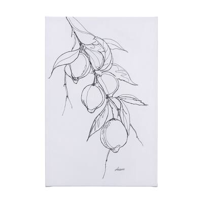 Lemon Branch I (24 x 36 ) Canvas Art Print
