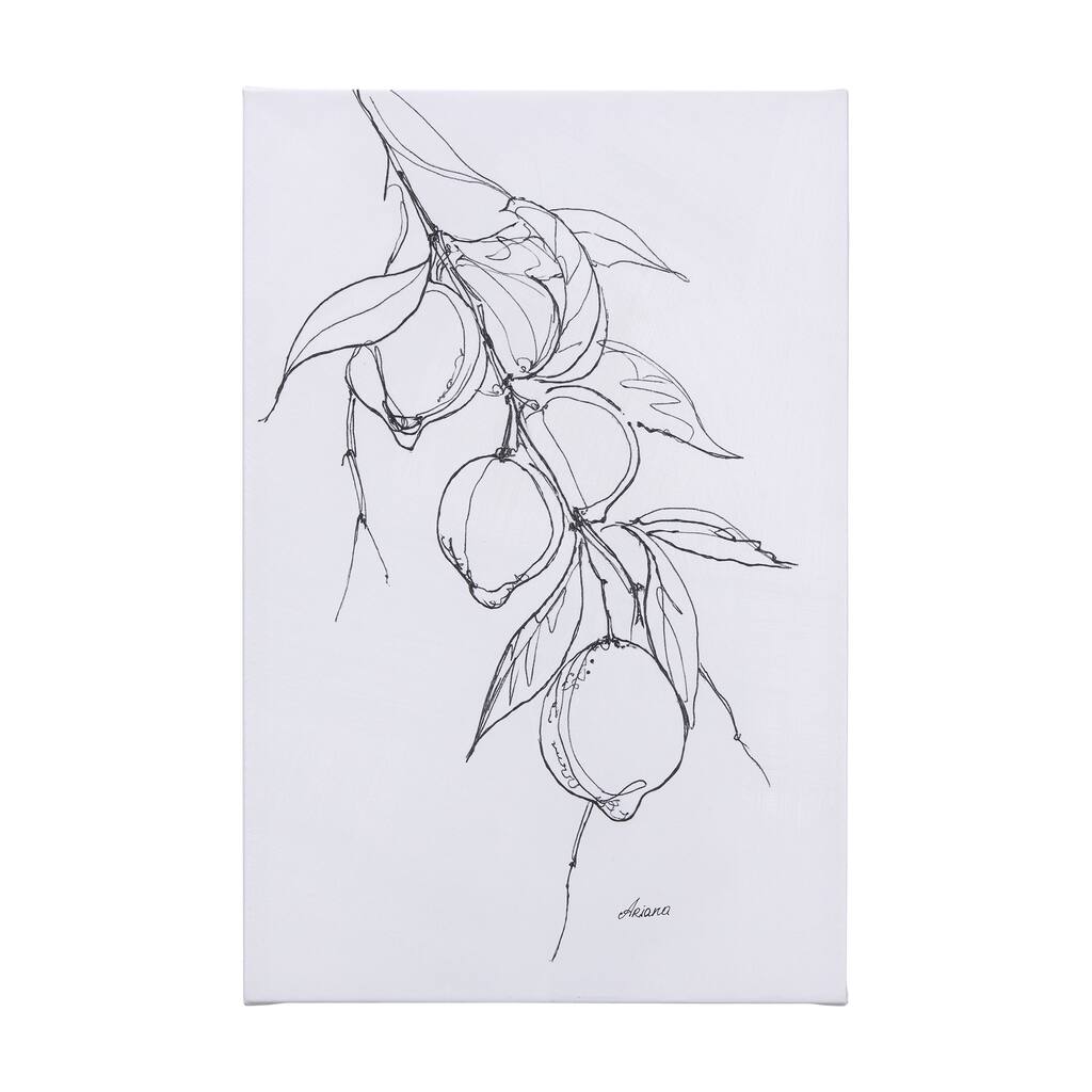 Lemon Branch I (24 x 36 ) Canvas Art Print