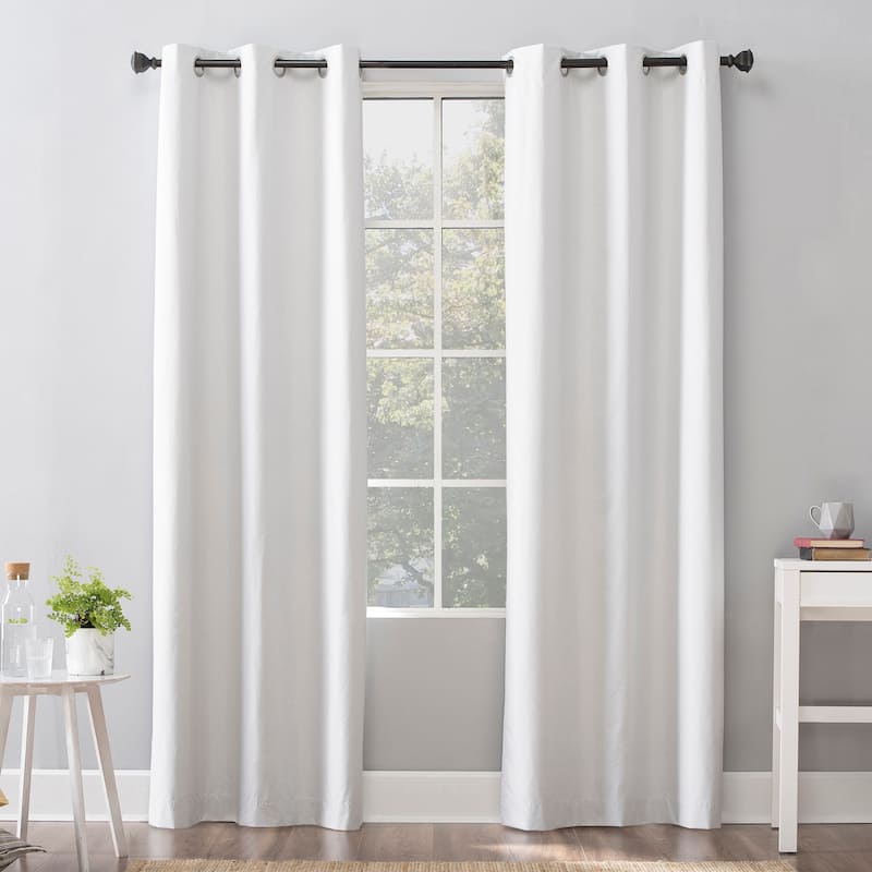 Sun Zero Cyrus Thermal Total Blackout Grommet Curtain Panel, Single Panel - 40 x 84 - White