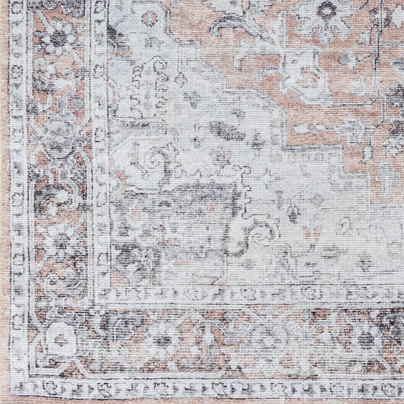 Livabliss Melite Traditional Medallion Machine Washable Area Rug