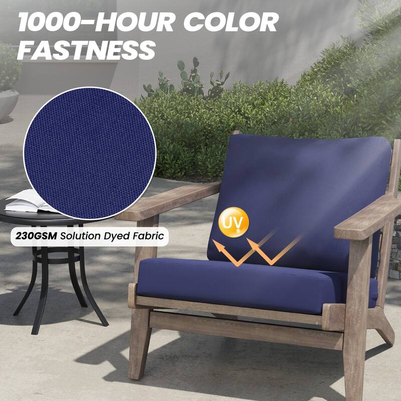 24" x 24" Outdoor Deep Seat Chair Cushion Set