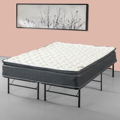 Onetan Mattress and Platform Bed Set, 10-Inch Memory Foam Medium Pillow Top Hybrid Mattress and 14" Metal Platform Bed