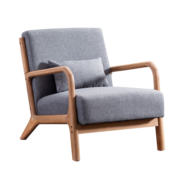 Aston Modern Solid wood Accent Chair - One-person position - Grey
