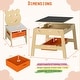 preview thumbnail 4 of 18, Costway 5-in-1 Kids' Table & Chair Set with Chalkboard, Whiteboard, 3 - See Details