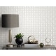 preview thumbnail 2 of 2, Fine Decor Romero White 3D Geometric Wallpaper