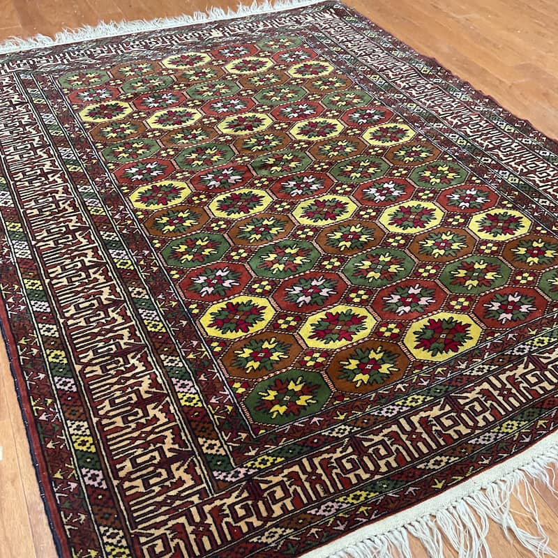 HERAT ORIENTAL Handmade Kurdish Wool Rug - 4'2" x 5'2"