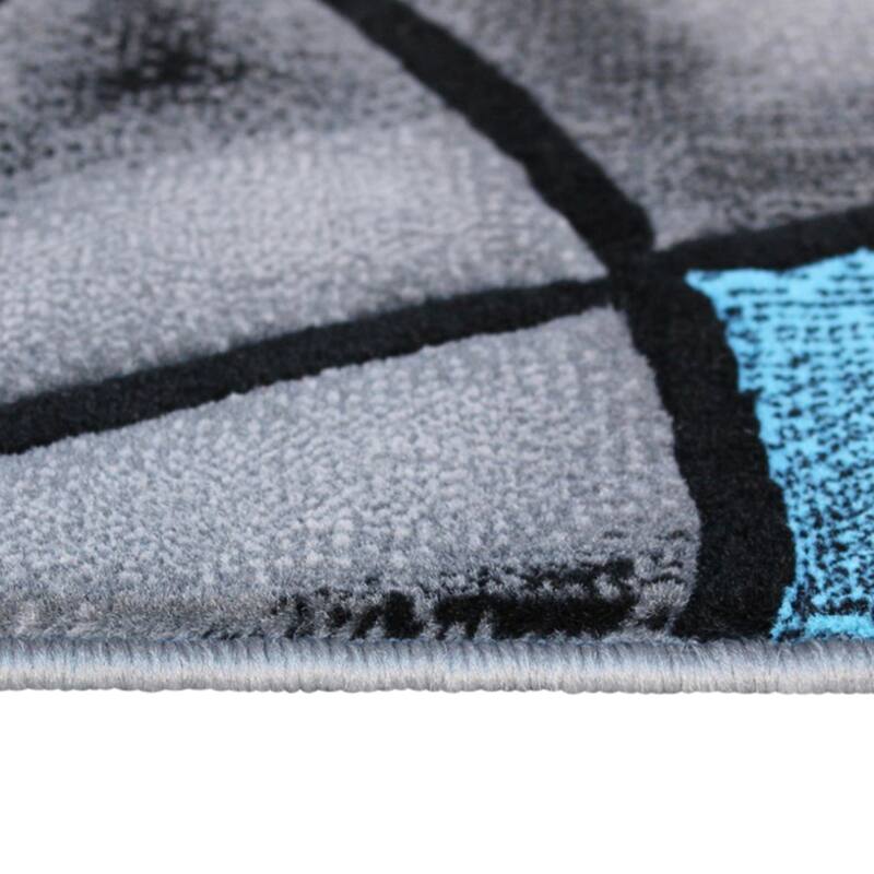 Modern Olefin Accent Area Rug - Abstract Pattern