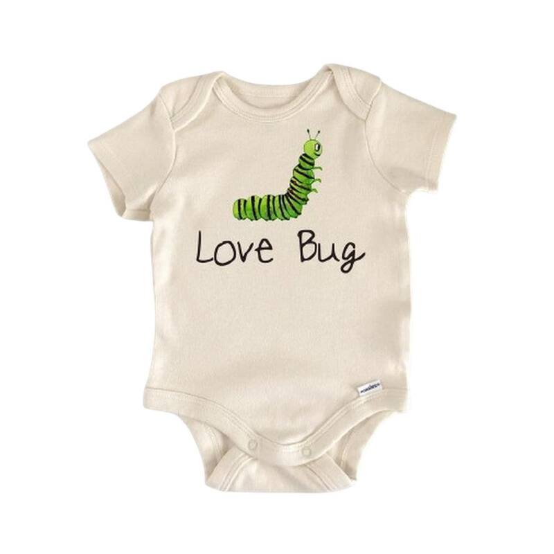 Caterpillar Insect Love Bug - Baby Boy Girl Clothes Infant Bodysuit Funny Cute Newborn