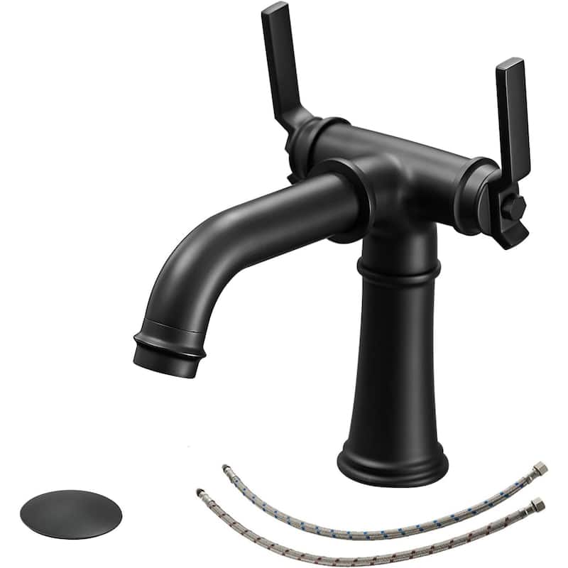 Industrial Style Two Handle Bathroom Faucet
