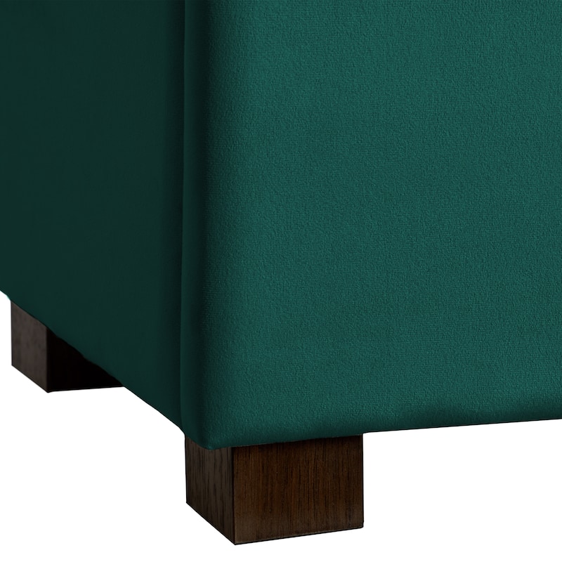 Velvet Storage Ottoman