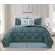 preview thumbnail 2 of 3, Bailey Blue Cotton Reversible Machine Washable Quilt Set