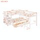 preview thumbnail 23 of 44, Twin over Full L-Shaped Bunk Bed with Ladder, Staircase, and 3 Drawers