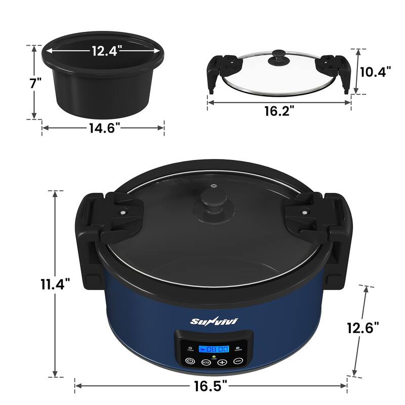 8.5 Quart Programmable Slow Cooker with Locking Lid