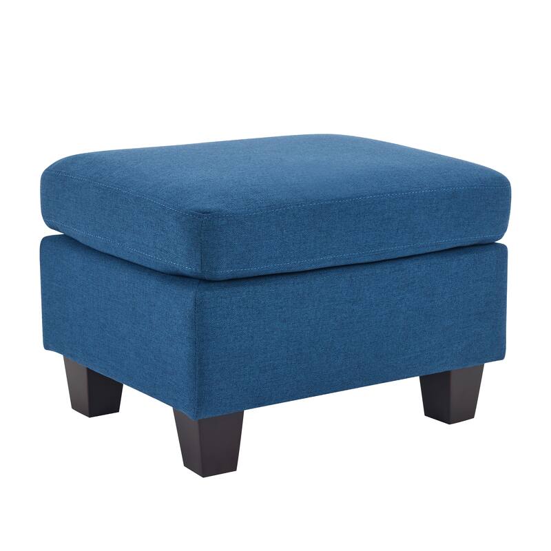 Navy Ottoman Comfortable choice, multiple functions, classic design, and cozy corners