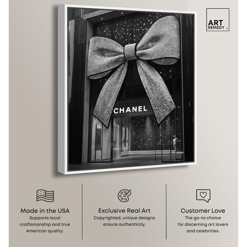 Big Bow Noir Store Canvas by Art Remedy