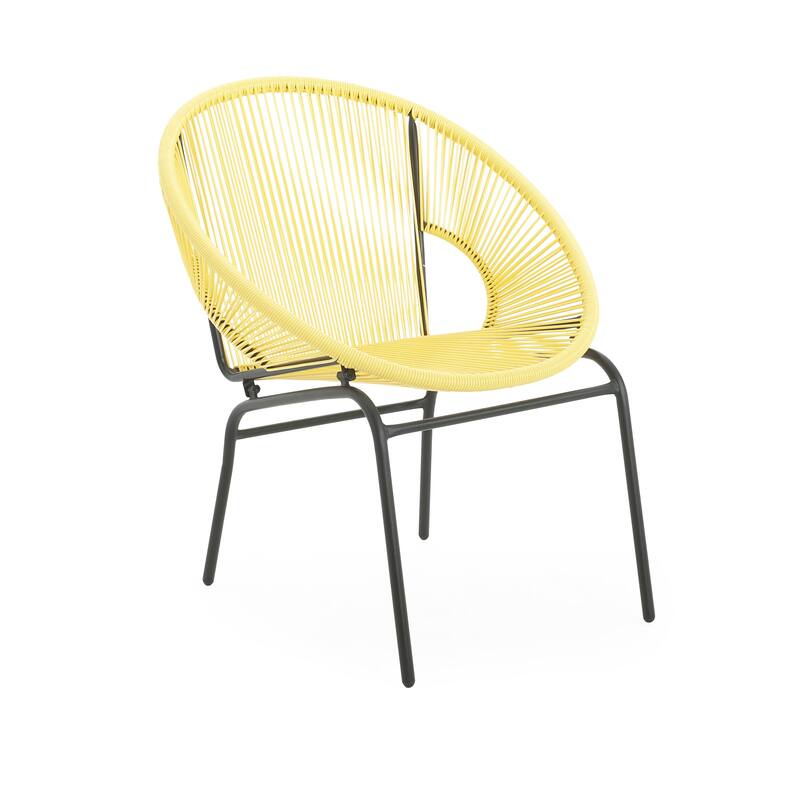 Nusa Oudoor Wicker Chair (Excluding the table) - Yellow