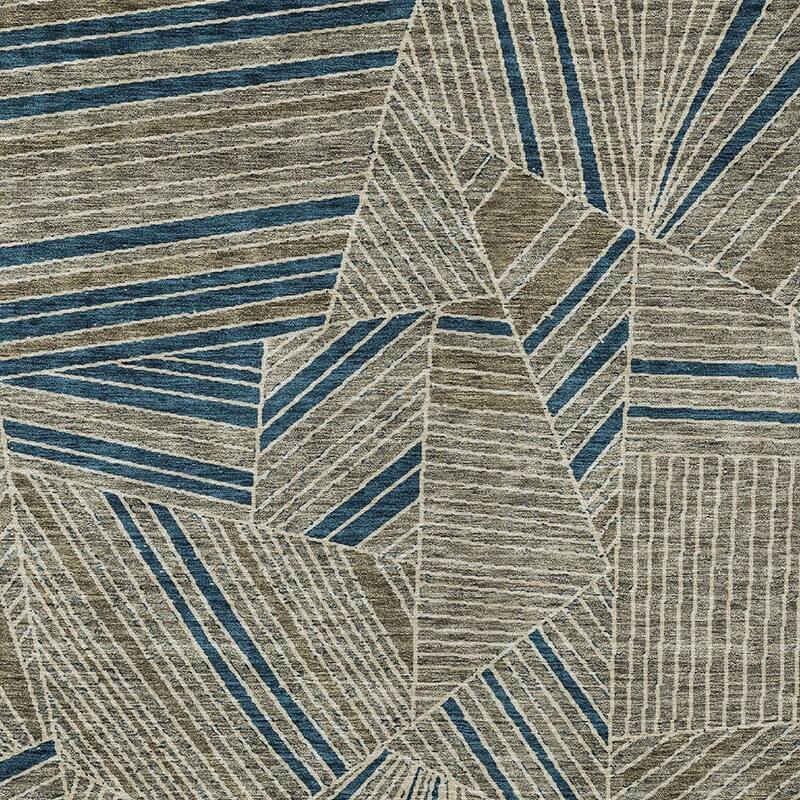 HomeRoots Geometric Transitional Rectangle Outdoor Rug