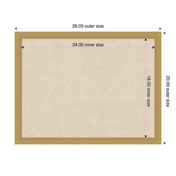 dimension image slide 14 of 91, Amanti Art Framed Fabric Pinboard Natural Linen Printed Bulletin Board