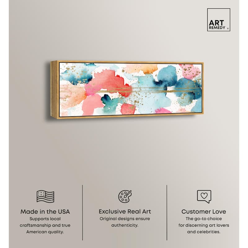 Watercolor Clouds Panoramic Canvas by Art Remedy