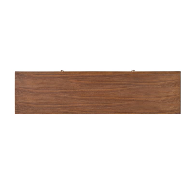 Furniture of America Forma Mid-Century Modern Walnut 70-inch TV Stand with 9 Shelves