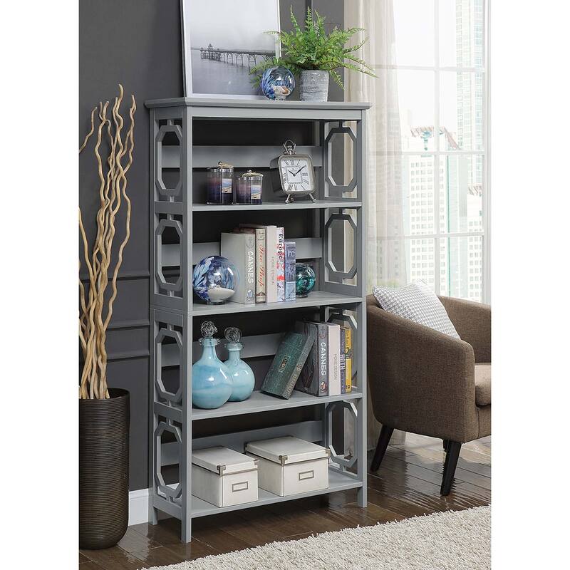 Convenience Concepts Omega 5 Tier Bookcase - Grey