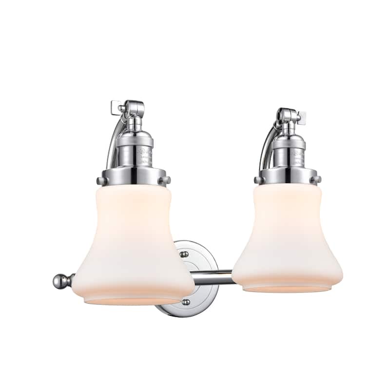 Innovations Lighting Bellmont 2 Light 18" Wide Bathroom Vanity Light - Polished Chrome / Matte White
