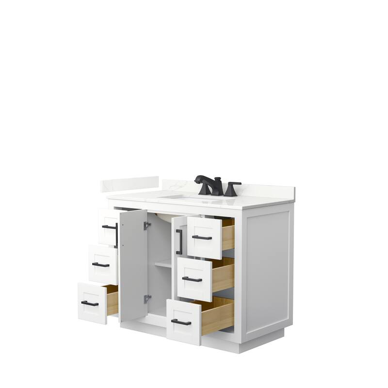 Miranda 42-inch Single Vanity, Quartz Top