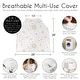 preview thumbnail 6 of 4, Sweet Jojo Designs Star and Moon Girl 5 in 1 Baby Car Seat Nursing Cover Pink Gold Grey Celestial Sky Stars Shabby Chic