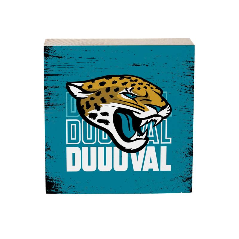 Jacksonville Jaguars Wooden Tabletop Mantel Shelf Sign