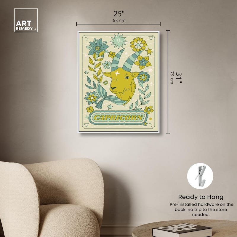 Capricorn Stars Card Canvas by Art Remedy