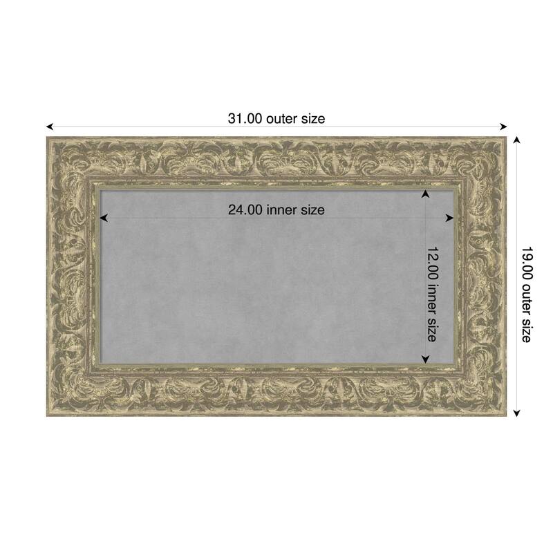Amanti Art Luxe Antique Silver Framed - 31 x 19 in