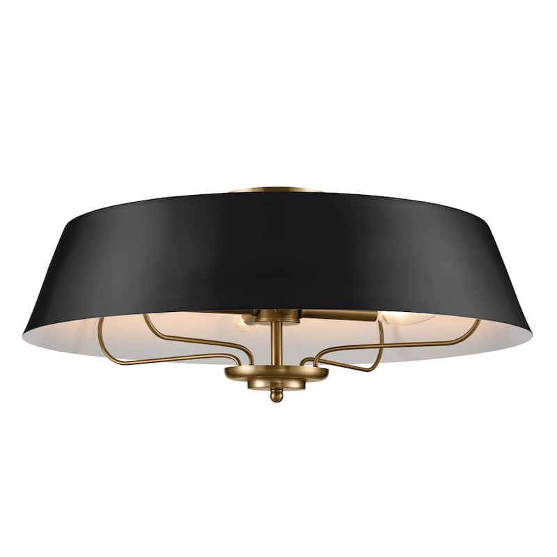 Kichler Lighting Luella 22 in. 4-Light Black Convertible Pendant Light/Semi Flush - 22 in