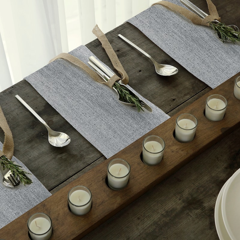 Villeroy & Boch La Classica Luxury Linen Fabric Napkin (Set of 4) - 21" x 21" - Gray/Silver