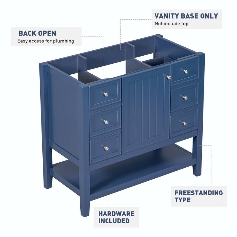 36" Bathroom Vanity with Sink Combo