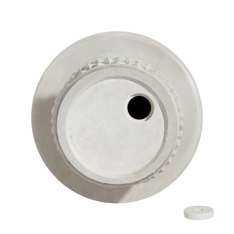 Christopher Knight Home - Lillian Classic Outdoor MGO Side Table Umbrella Base with Pineapple Design