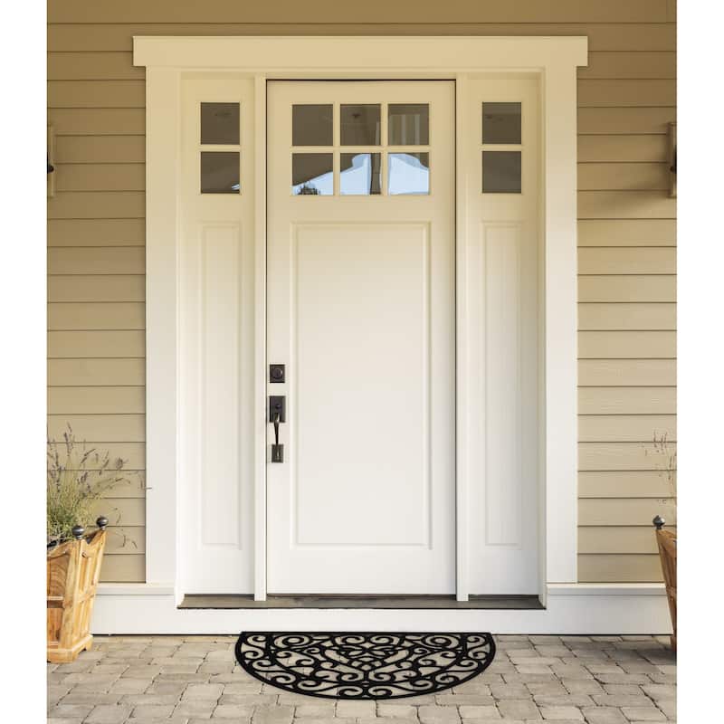 DII Scroll Pin Rubber Doormat