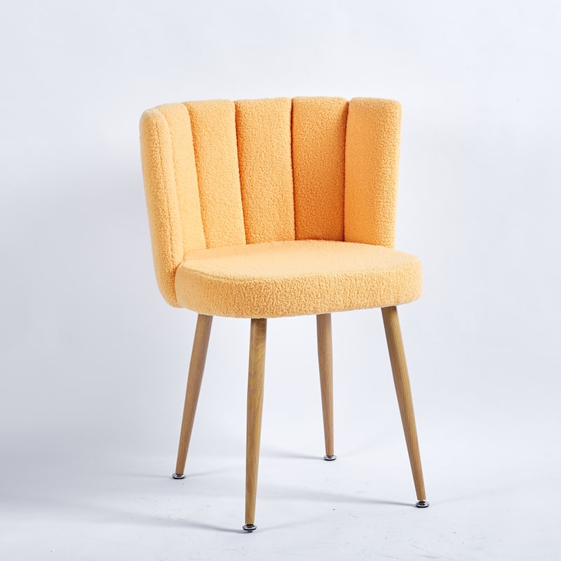Upholstered Accent Chair Dining Chair Set of 2 - Yellow
