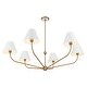 preview thumbnail 4 of 3, Xavier 6 Light Vibrant Gold + White Chandelier