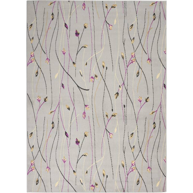 Luxit Power Loomed Floral Traditional Durable Area Rug By HomeRoots