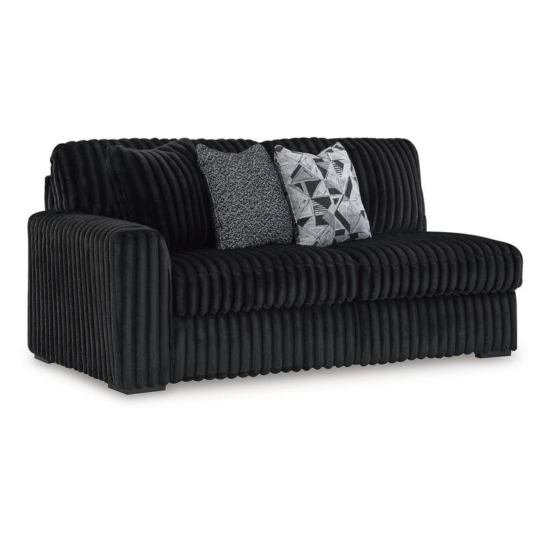 Signature Design by Ashley Midnight-madness Black 2-Piece Sectional Sofa with Chaise - 120" W x 65" D x 40" H