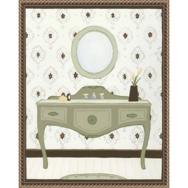 Parisian Bath No. 2 by June Erica Vess Framed Canvas Wall Art Print