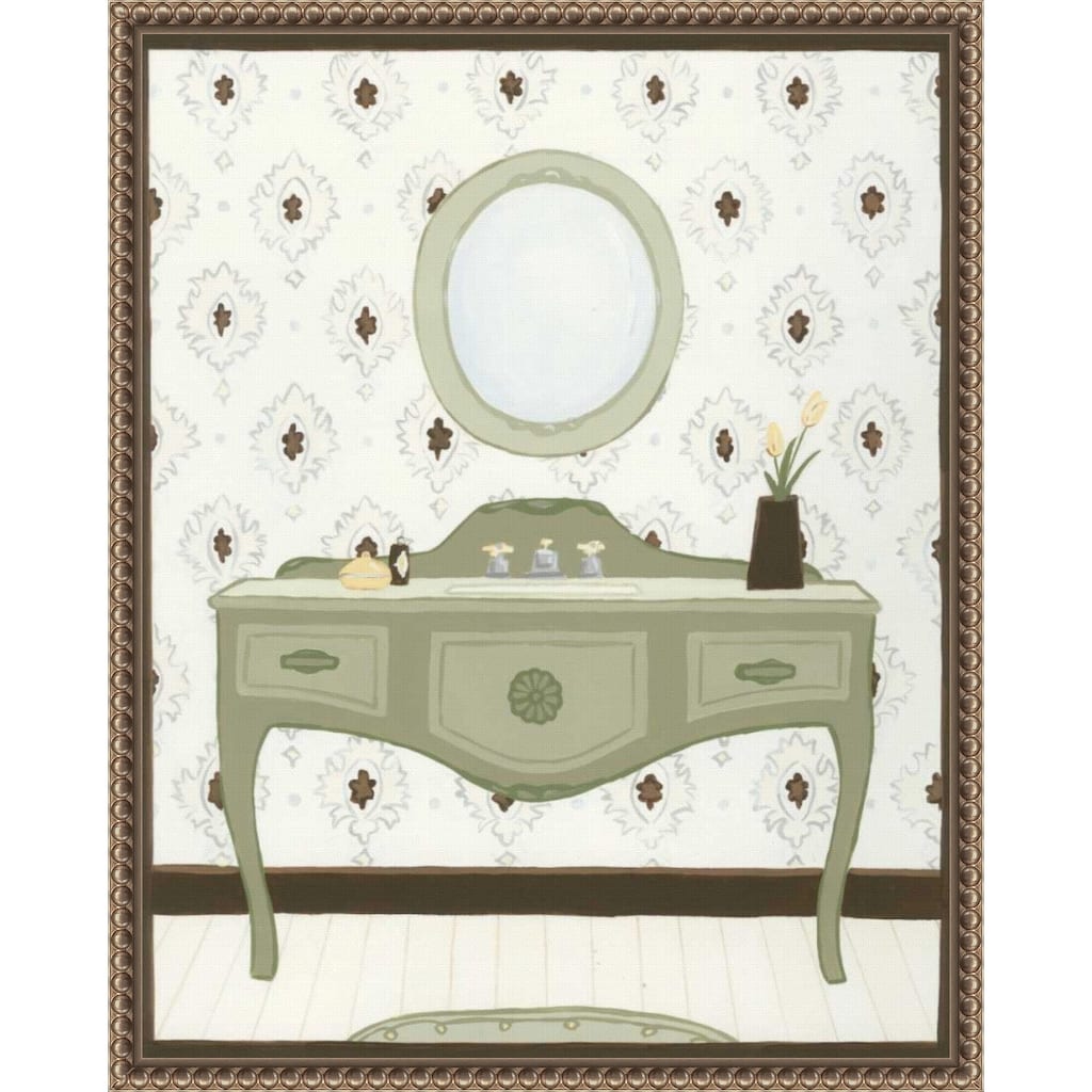 Parisian Bath No. 2 by June Erica Vess Framed Canvas Wall Art Print