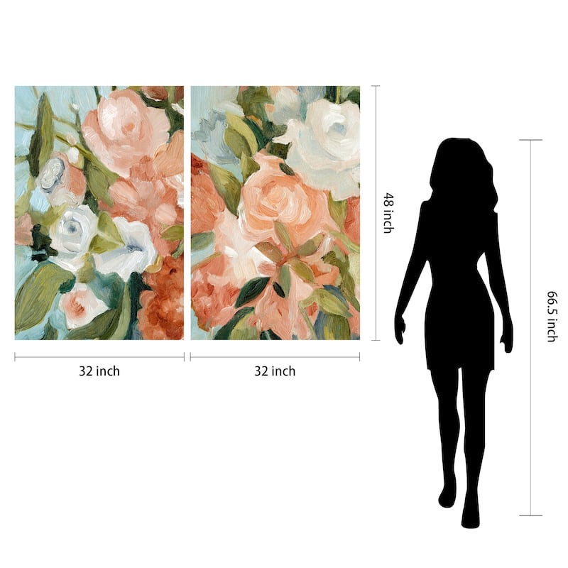Empire Art Direct Floral Harmony Bouquet Printed Tempered Glass Wall Art - Multi-Color