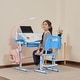 preview thumbnail 20 of 25, Ukuowu Height Adjustable Child's School Study Kids Desk and Chair Set with Tilt Desktop, LED Light, Storage Drawer, Book Stand