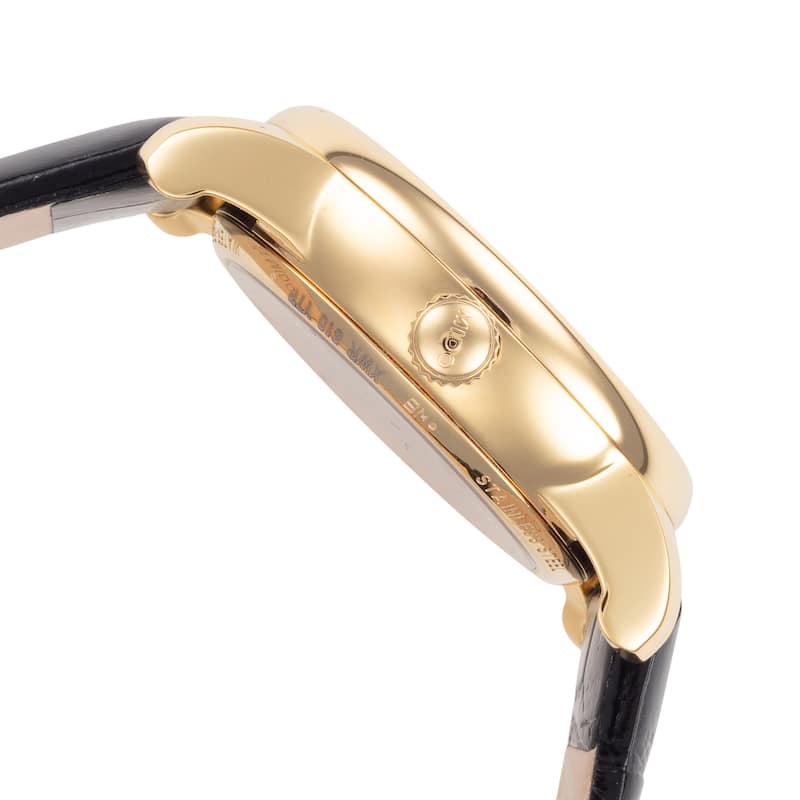 Mido Women's Baroncelli 33mm Green Dial Leather Automatic Watch - Black - One Size